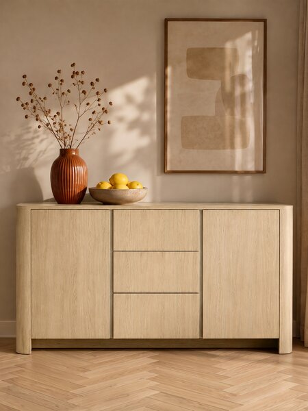Komoda Sorrenti 168 cm se zásuvkami – dub Vicenza