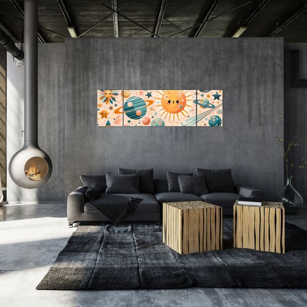 Obraz - Kousky z vesmíru (170x50 cm)