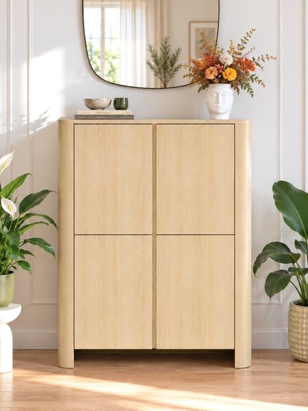 Vysoká komoda Sorrenti 103 cm – dub Vicenza