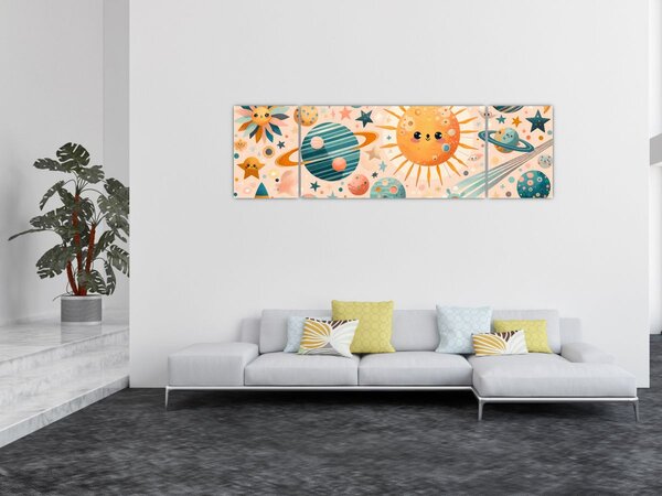 Obraz - Kousky z vesmíru (170x50 cm)