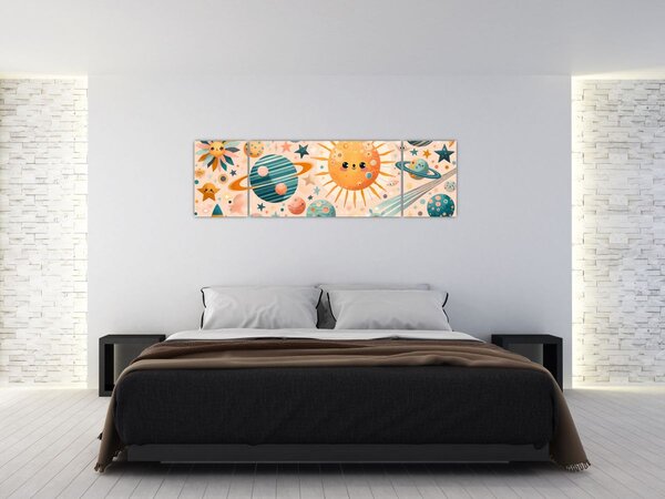 Obraz - Kousky z vesmíru (170x50 cm)