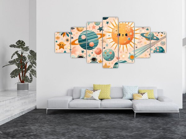 Obraz - Kousky z vesmíru (210x100 cm)