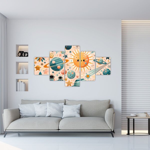 Obraz - Kousky z vesmíru (125x70 cm)
