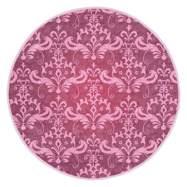 Růžový pratelný kulatý koberec vhodný pro robotické vysavače ø 120 cm Comfort – Mila Home