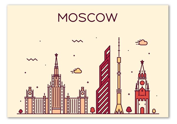 Fotoobraz na skle Moskva domy osh-88965141