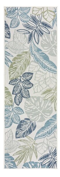 Zeleno-modrý vnitřní a venkovní koberec 80x230 cm Bella Leaf – Flair Rugs