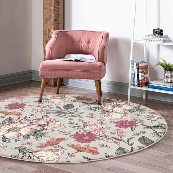 Pratelný kulatý koberec vhodný pro robotické vysavače ø 80 cm Comfort – Mila Home