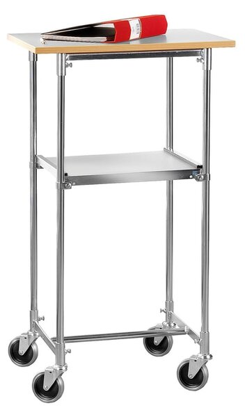 AJ Produkty Stolový vozík CHEER, 50 kg, 600x430 mm, světle šedá