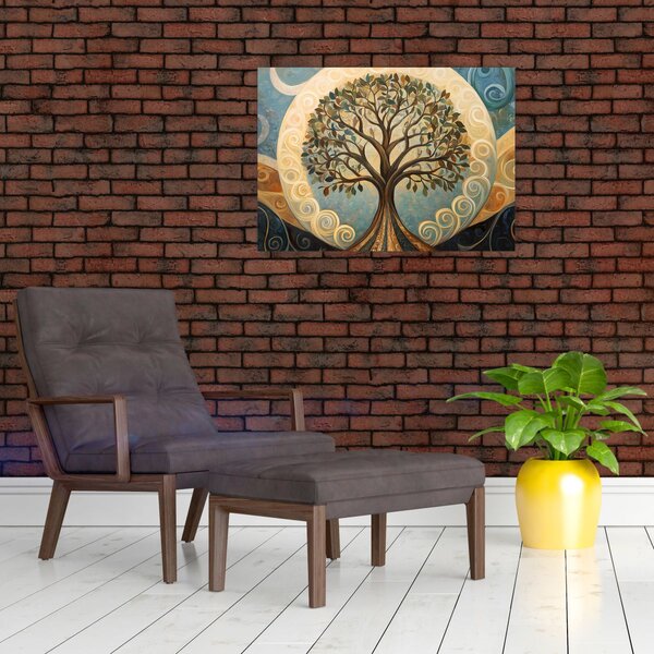 Obraz - Strom života a spriály (70x50 cm)
