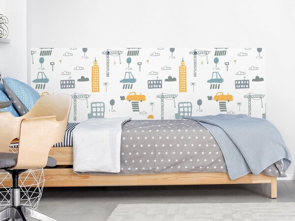 FUGU Pruh za postel - Auta v městě Varianta ochrany zdi: Delší strana postele 200x65 cm