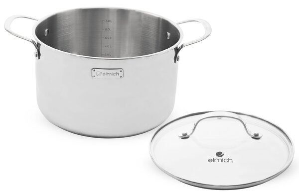 Elmich Třívrstvý nerezový hrnec na indukci Trimax 26 cm (8 l)
