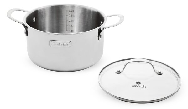 Elmich Třívrstvý nerezový hrnec na indukci Trimax 20 cm (3.5 l)