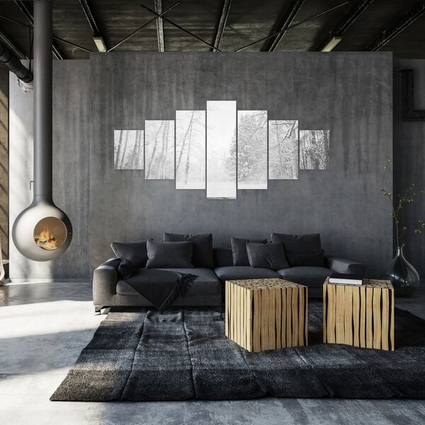 Obraz - Dřevěné molo v zimě (210x100 cm)