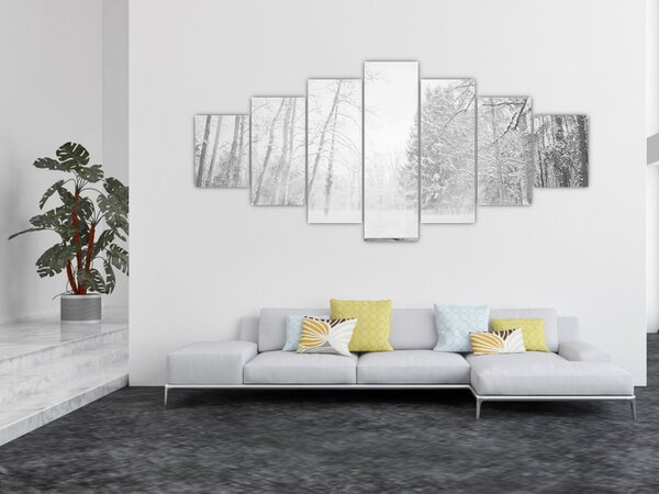 Obraz - Dřevěné molo v zimě (210x100 cm)