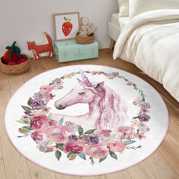 Růžový dětský koberec ø 120 cm Comfort – Mila Home