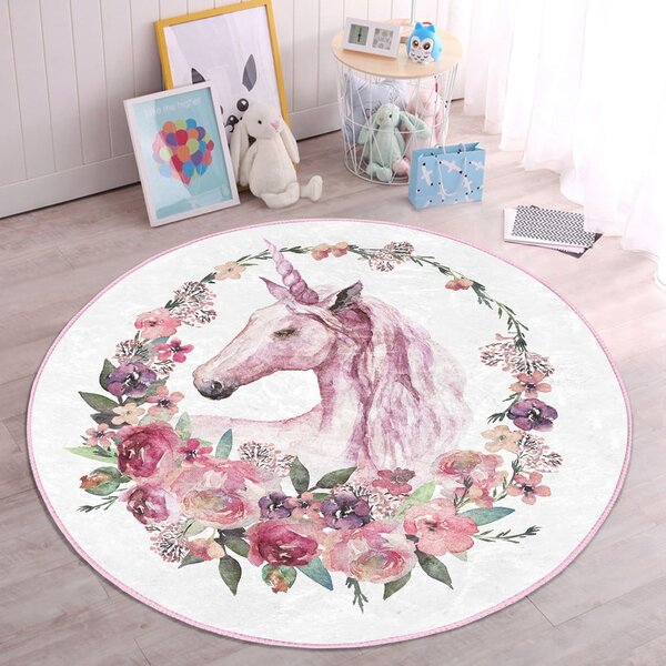 Růžový dětský koberec ø 120 cm Comfort – Mila Home
