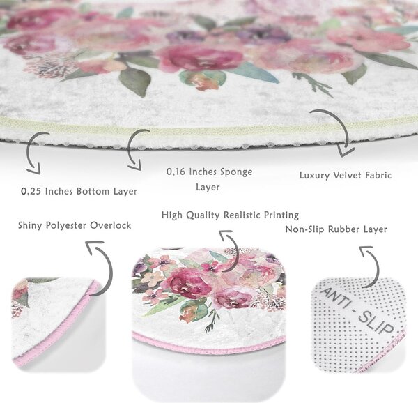 Růžový dětský koberec ø 120 cm Comfort – Mila Home