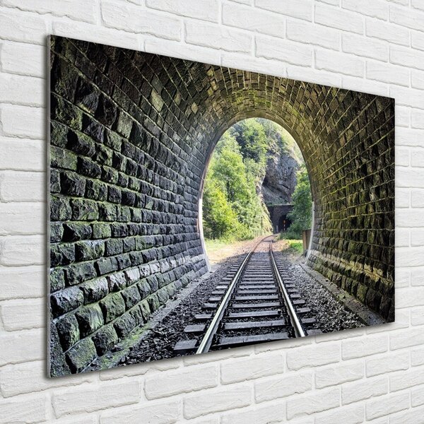 Moderní skleněný obraz z fotografie Železniční tunel osh-89174539