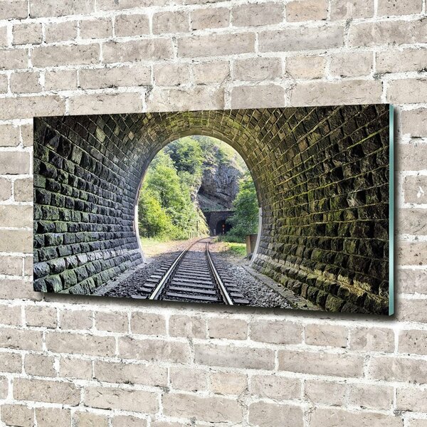 Moderní skleněný obraz z fotografie Železniční tunel osh-89174539