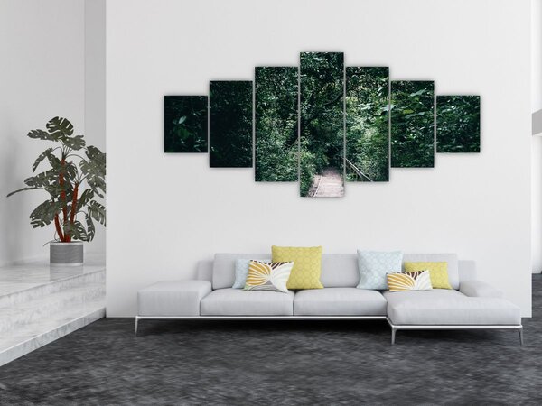 Obraz - Cesta lesem (210x100 cm)