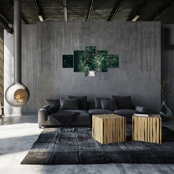 Obraz - Cesta lesem (125x70 cm)