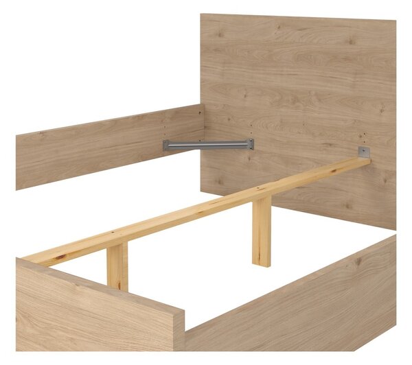 Dvoulůžková postel v dekoru dubu v přírodní barvě 160x200 cm Naia – Tvilum