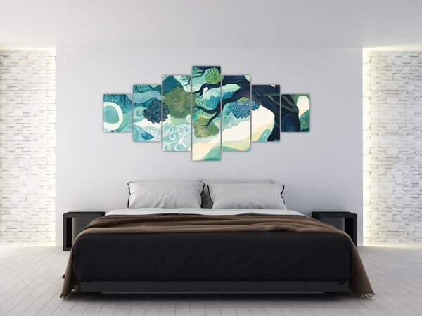 Obraz - Zelená koruna stromu života (210x100 cm)