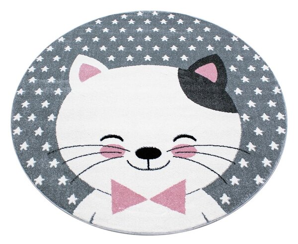Růžovo-šedý dětský koberec ø 120 cm Kids – Ayyildiz Carpets