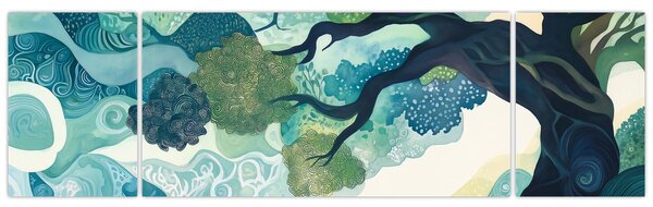 Obraz - Zelená koruna stromu života (170x50 cm)