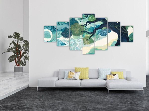 Obraz - Zelená koruna stromu života (210x100 cm)