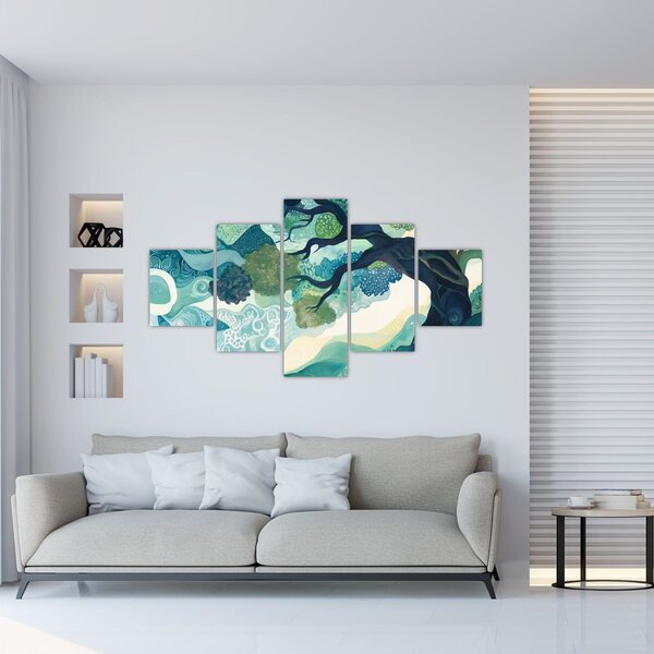 Obraz - Zelená koruna stromu života (125x70 cm)