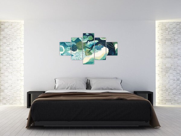 Obraz - Zelená koruna stromu života (125x70 cm)
