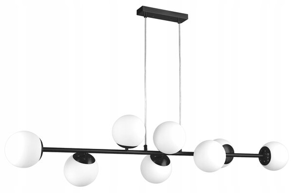 Závěsné svítidlo Masterled černé kovové 8 žárovek E27 120 cm