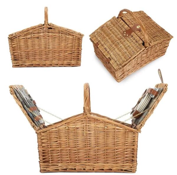 Willow Direct Piknikový koš COUNTRY proutěný pro 4 osoby