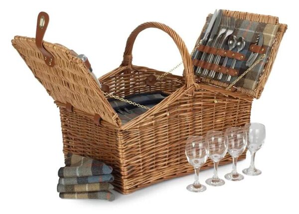 Willow Direct Piknikový koš COUNTRY proutěný pro 4 osoby