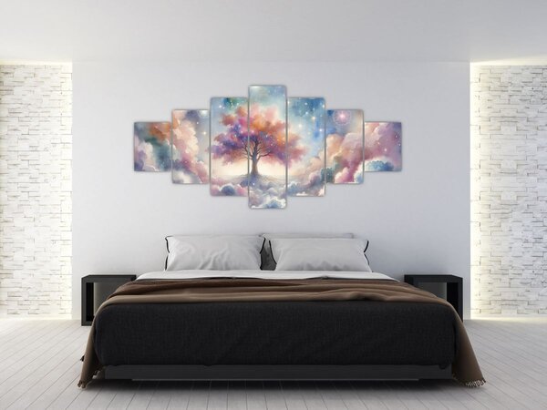 Obraz - Strom života v oblacích (210x100 cm)