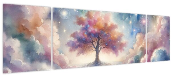 Obraz - Strom života v oblacích (170x50 cm)