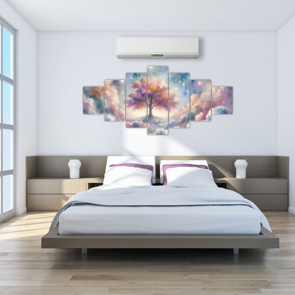 Obraz - Strom života v oblacích (210x100 cm)