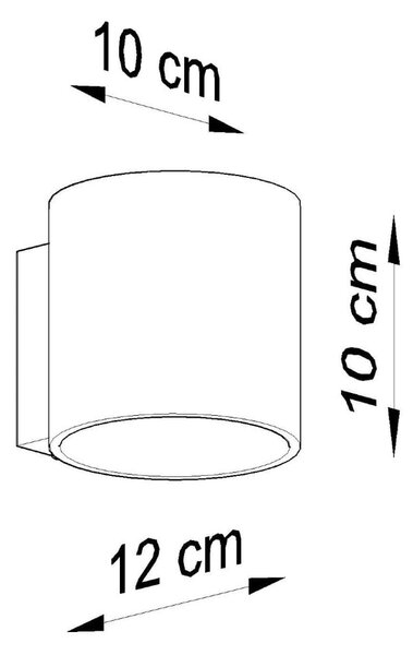 Bílé nástěnné svítidlo ø 10 cm Gino – Sollux