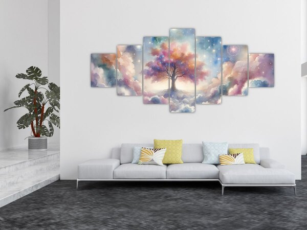 Obraz - Strom života v oblacích (210x100 cm)