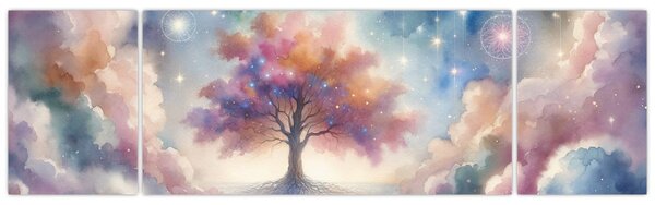 Obraz - Strom života v oblacích (170x50 cm)