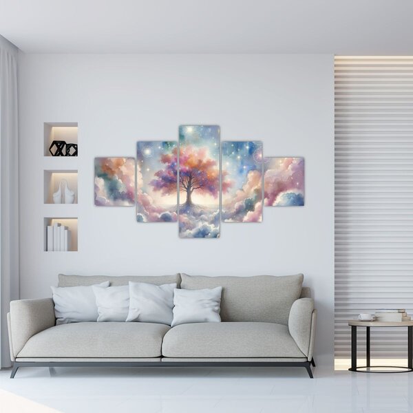 Obraz - Strom života v oblacích (125x70 cm)