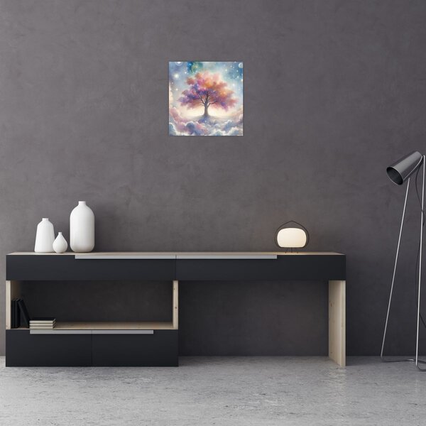 Obraz - Strom života v oblacích (30x30 cm)