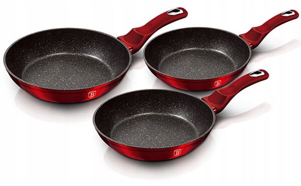 Tradiční pánev Berlinger Haus Metallic Line Burgundy Edition 28 cm s mramorovým povrchem