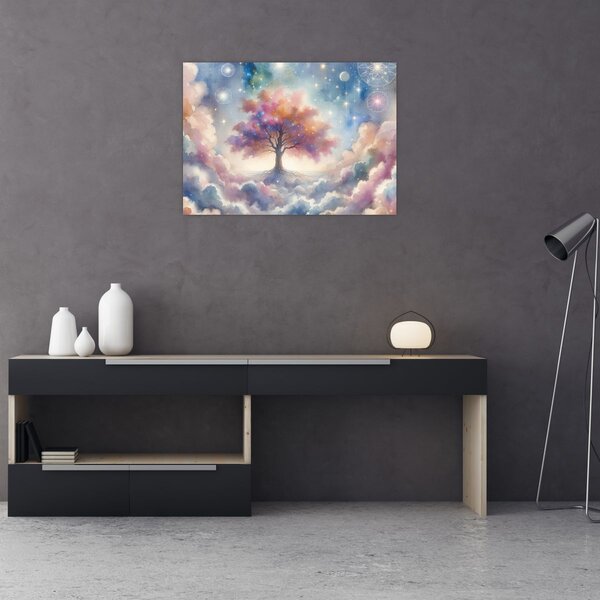 Obraz - Strom života v oblacích (70x50 cm)