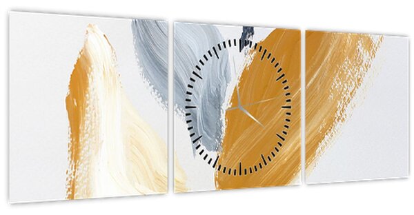 Obraz - Minimalistická malba (s hodinami) (90x30 cm)