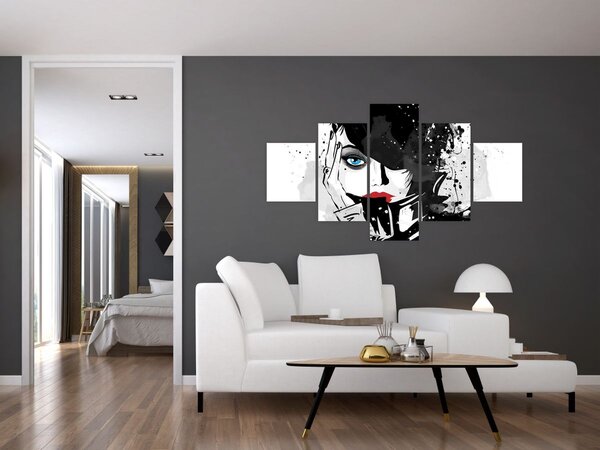 Obraz - Tajemná žena (125x70 cm)