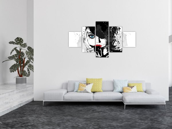 Obraz - Tajemná žena (125x70 cm)