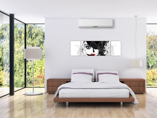 Obraz - Tajemná žena (170x50 cm)