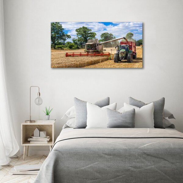Foto obraz na plátně Kombajn a traktor oc-89579937